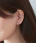 【安田美沙子さん着用 / 金属アレルギー対応】パール付きクロスピアス/イヤリング